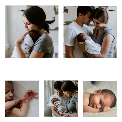 Gestaltet eure eigene Geburtskarte mit Fotocollage