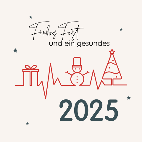 Freundliche Weihnachtskarte mit Gesundheitswünschen geschäftlich