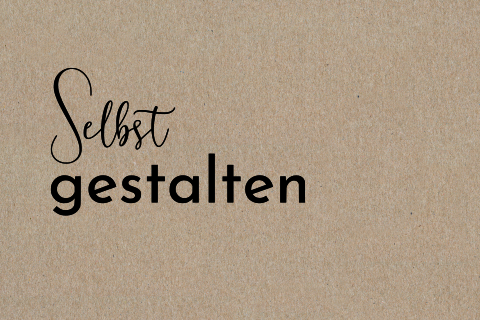 Echtes Kraftpapier Einladungskarte einfach Querformat