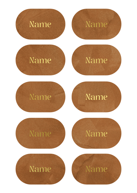 Namenskarten mit elegantem Goldfoliendruck | 5x8 CM | 10 Stück