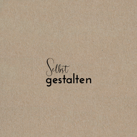 Kraft-Look Kommunionskarte selbst gestalten quadratisch einseitig