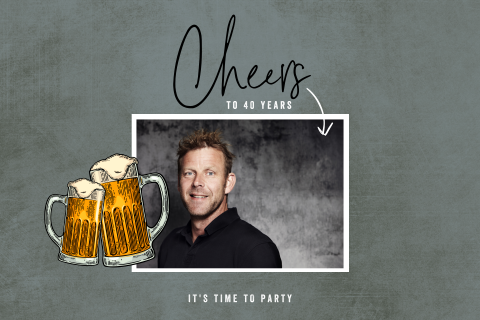 Originelle Einladung zum 40sten "Cheers"