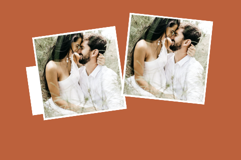 Hochzeit Dankeskarte mit Polaroidfotos