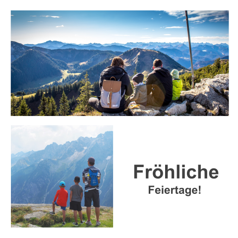 Quadratische Weihnachtskarte mit Foto selbst gestalten