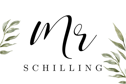 Stuhldekoration "Mr" mit Namen und botanischen Elementen