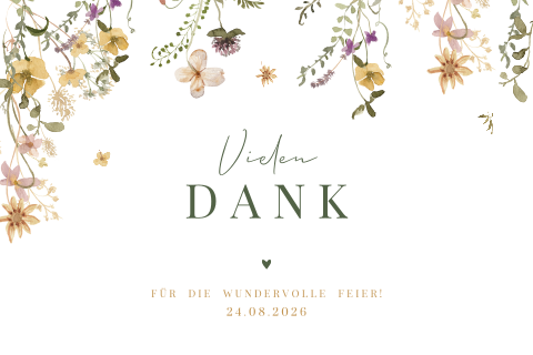 Florale Dankeskarte im Sandton