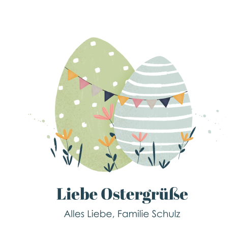 Süße Osterkarte mit Text
