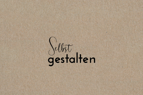 Kraft-Look Weihnachtskarte einfaches Querformat