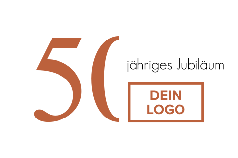 Einladung zum Firmenjubiläum 50 Jahre mit Logo