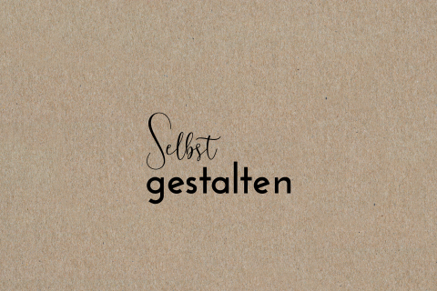 Kraft-Look Kommunionskarte selbst gestaltendoppelt Querformat