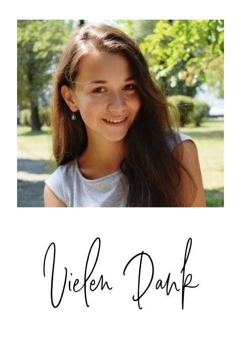 Simpele Dankeskarte zur Jugendweihe mit Foto im Hochformat