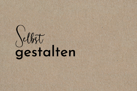 Kraftpapier-Einladung doppelt im Querformat