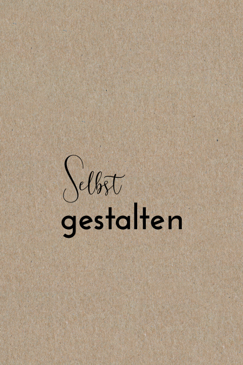 Kraft-Look Dankeskarten zum Geburtstag- einfaches Hochformat