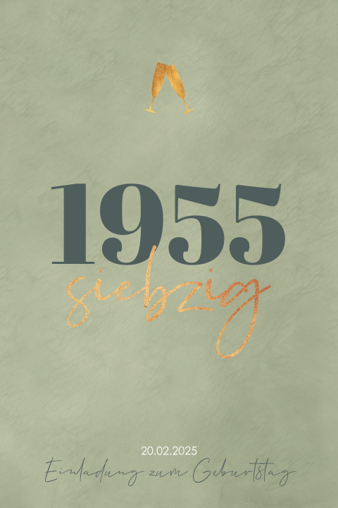 Einladung 70 Jahre Geburtstag Velvet Look Hintergrund und Jahreszahl