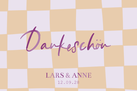Moderne Dankeskarte im Colour-Blocking Stil mit eigenen Fotos