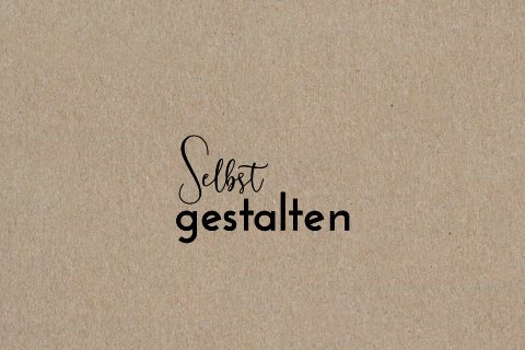 Echtes Kraftpapier Osterkarte doppelt Querformat Falz links