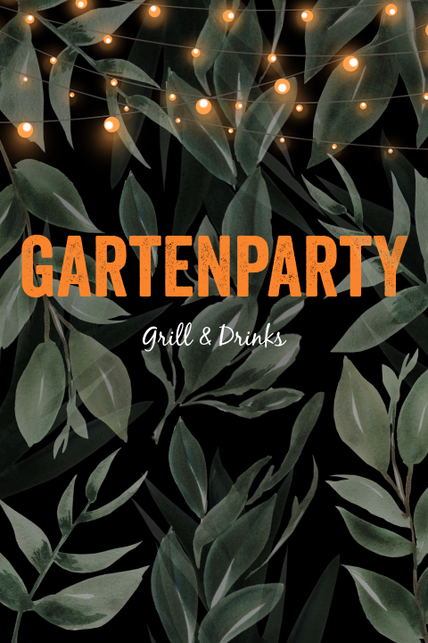 Gartenparty mit Lichterkette im Dschungel-Stil