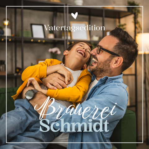 Quadratisches Bieretikett zum Vatertag mit Foto und Herz