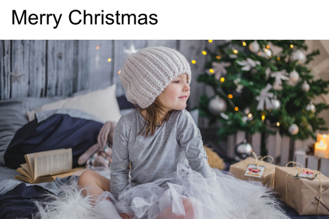 Weihnachtskarte im Querformat mit persönlichem Bild