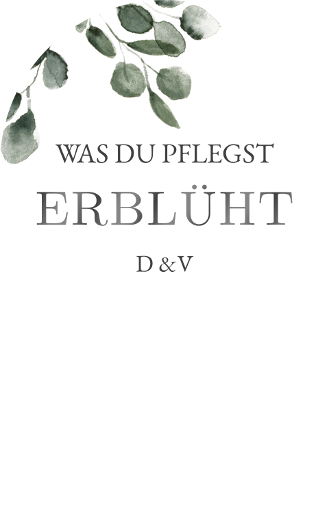 Pflanzenstecker zur Danksagung "Eukalyptus Enamored"