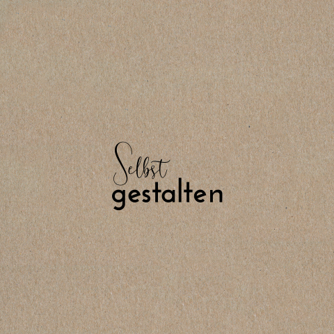 Kraft-Look Hochzeitskarte doppelt, quadratisch