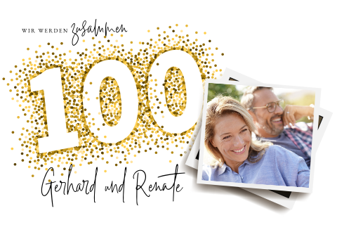 Doppelparty-Einladung 100