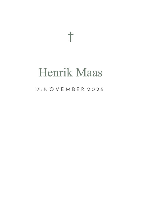 Minimalistische Trauerkarte