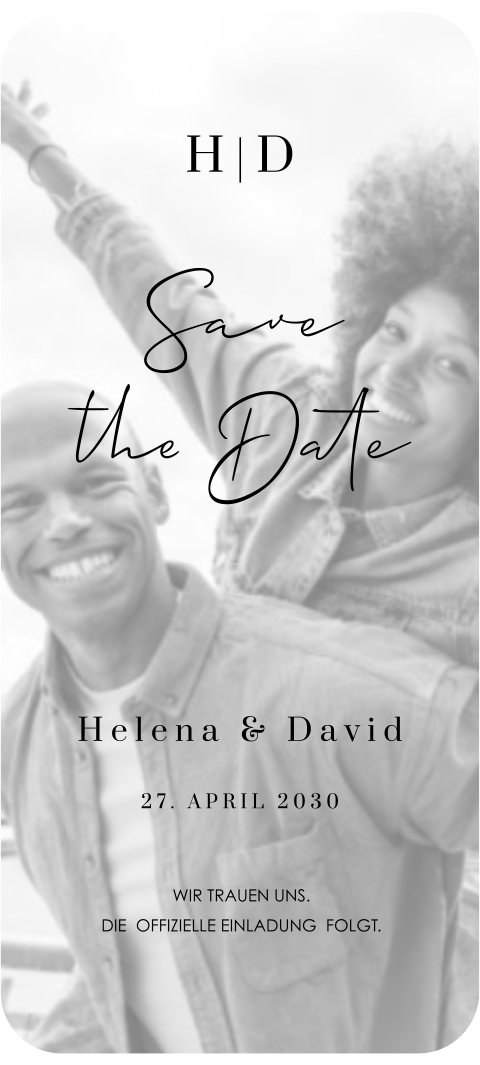 Digitale Save the Date Karte – Mit Handlettering & Foto