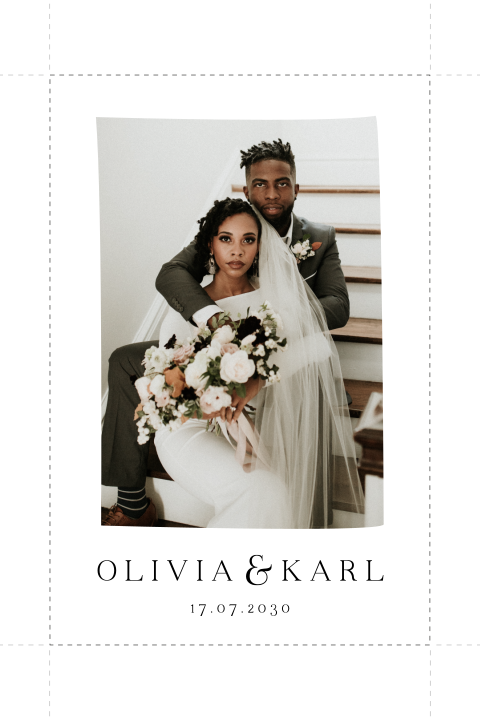 Minimalistische Dankeskarte Hochzeit Büttenpapier-Look (DIY*)