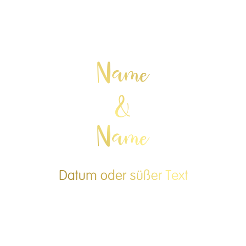 Foliendruck - Doppelte quadratische Hochzeitskarte