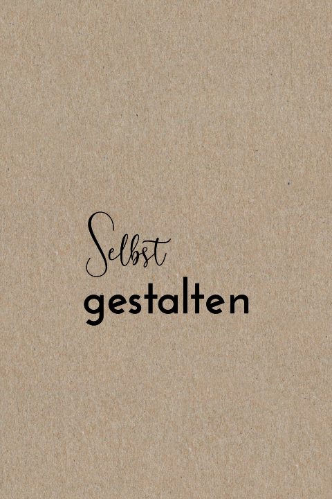 Echtes Kraftpapier Dankeskarte ohne Foto