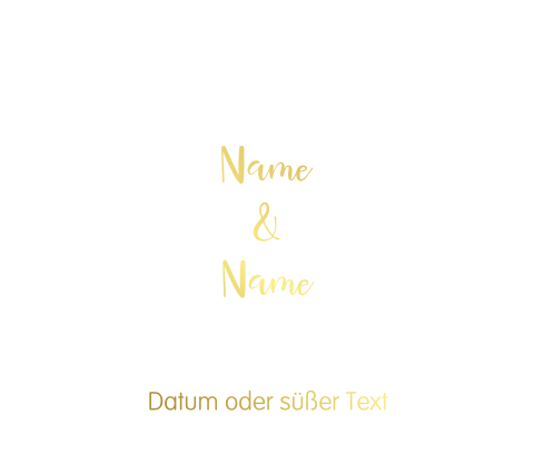 Foliendruck - doppelte Standard-Hochzeitskarte 13,5x12