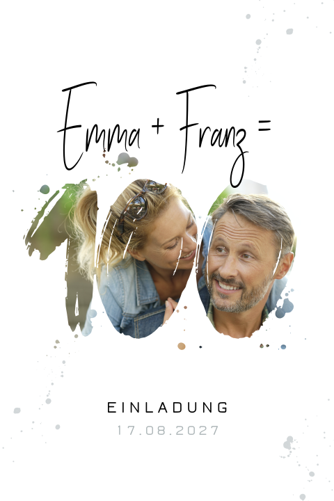 Originelle Einladung zum Doppelgeburtstag mit Foto