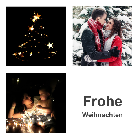 Weihnachtsklappkarte mit persönlicher Bildercollage