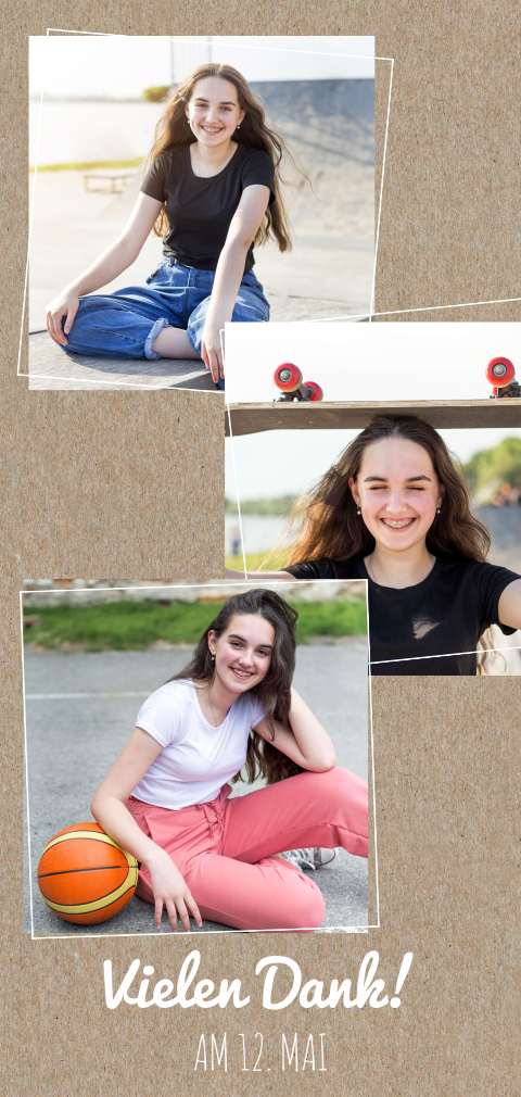 Dankeskarte Firmung mit Fotos und Kraftlook
