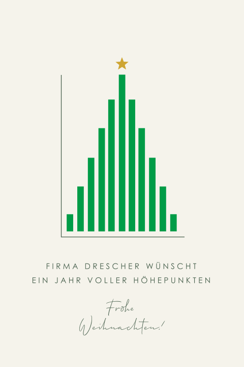 Geschäftliche Weihnachtskarte mit Jahreszahlen-Weihnachtsbaum
