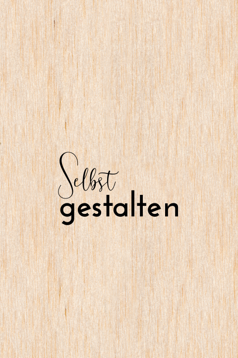 Holz Kommunionkarte einfach Hochformat