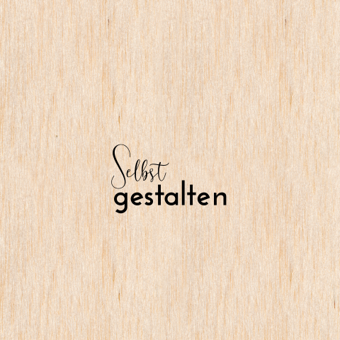 Echtes Holz Kommunionkarte selbst gestalten quadratisch einseitig