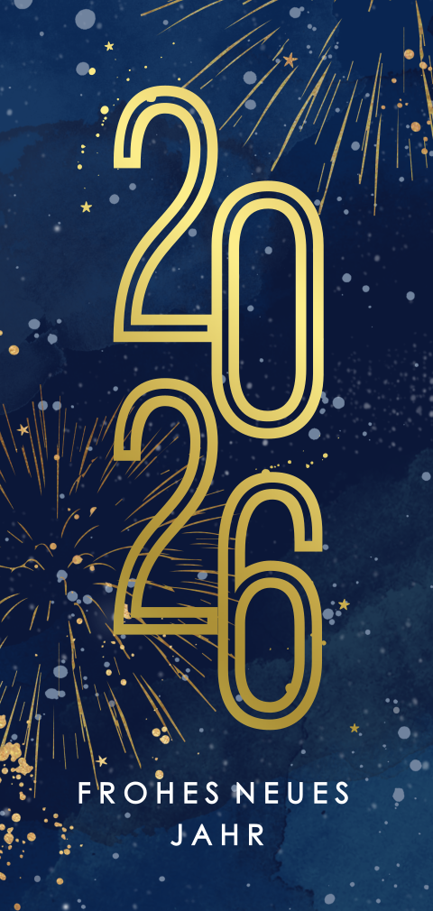 Fröhliche Neujahrskarte geschäftlich