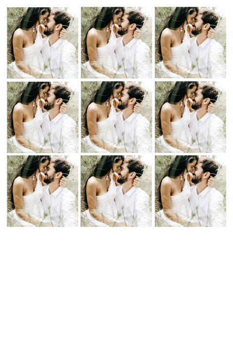 Dankeskarte Hochzeit mit schöner Fotocollage