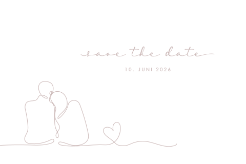 Save the Date Karte mit Oneliner "Paar"
