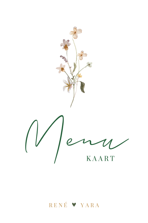Florale Menükarte im Sandton