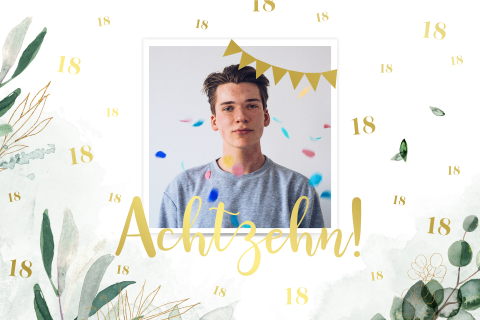 Fröhliche Einladung zum 18. Geburtstag