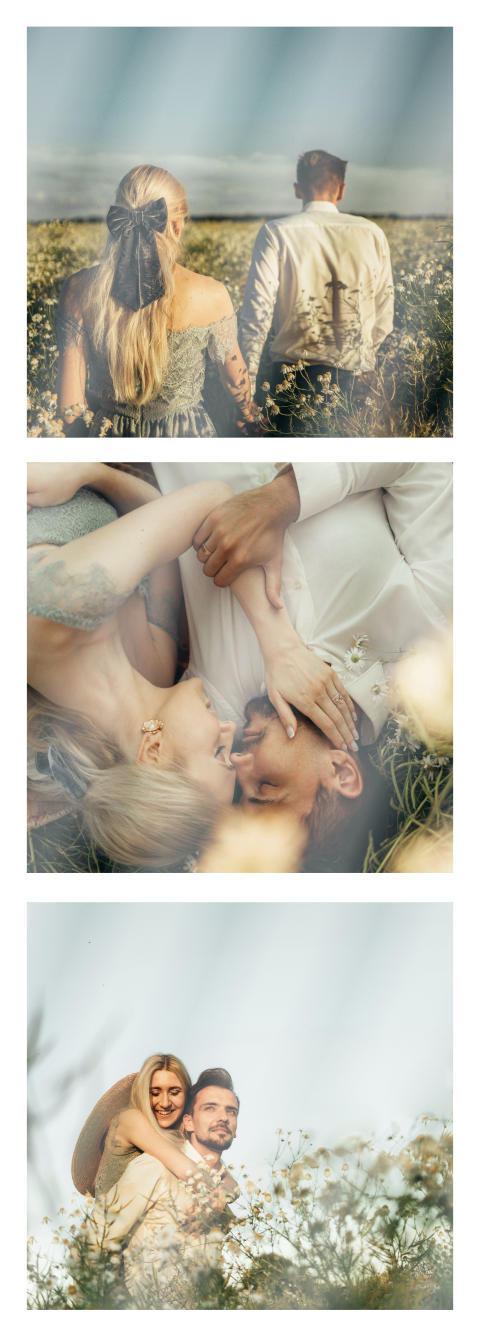 Fotostreifen zur Hochzeitseinladung "Bohemian Flowers" mit Programm | Set von 3 Stück