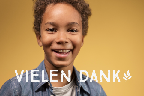 Dankeskarte Jugendweihe mit großem Foto und Zweig