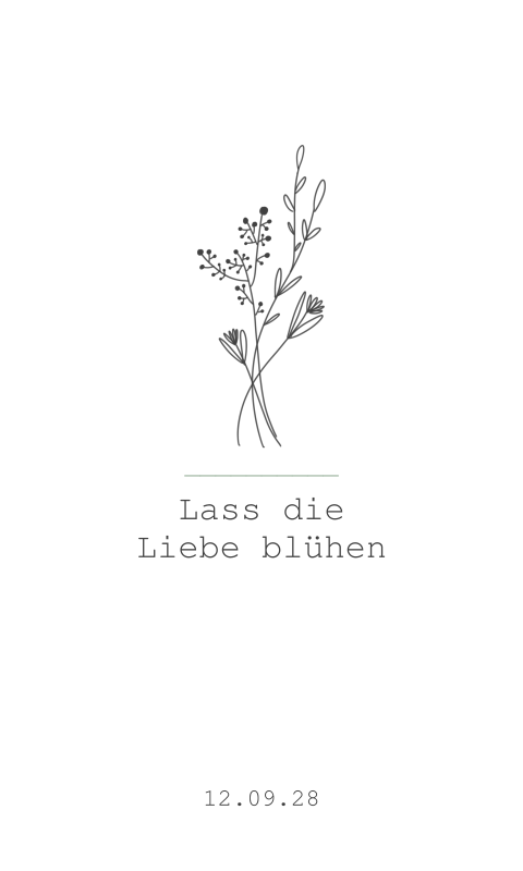 Florale Geschenkverpackung für Blumensamen in Bogenform mit Feldblumen
