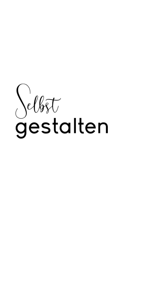 Einleger Hochzeitskarte einfaches längliches Hochformat Biotop