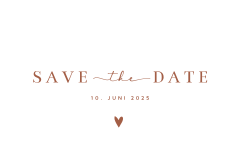 Rostbraune Save the Date Karte