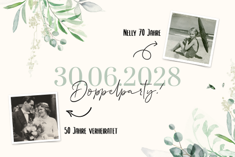 Botanische Einladung zum Doppelgeburtstag