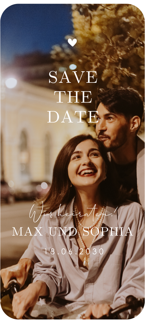 Digitale Save the Date Karte – Natürliches Design mit Foto